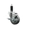 Service Caster 3.5'' SS Gray Poly Swivel 1-1/8'' Expanding Stem Caster with Brake SCC-SSEX20S3514-PPUB-TLB-118 - alternate 1